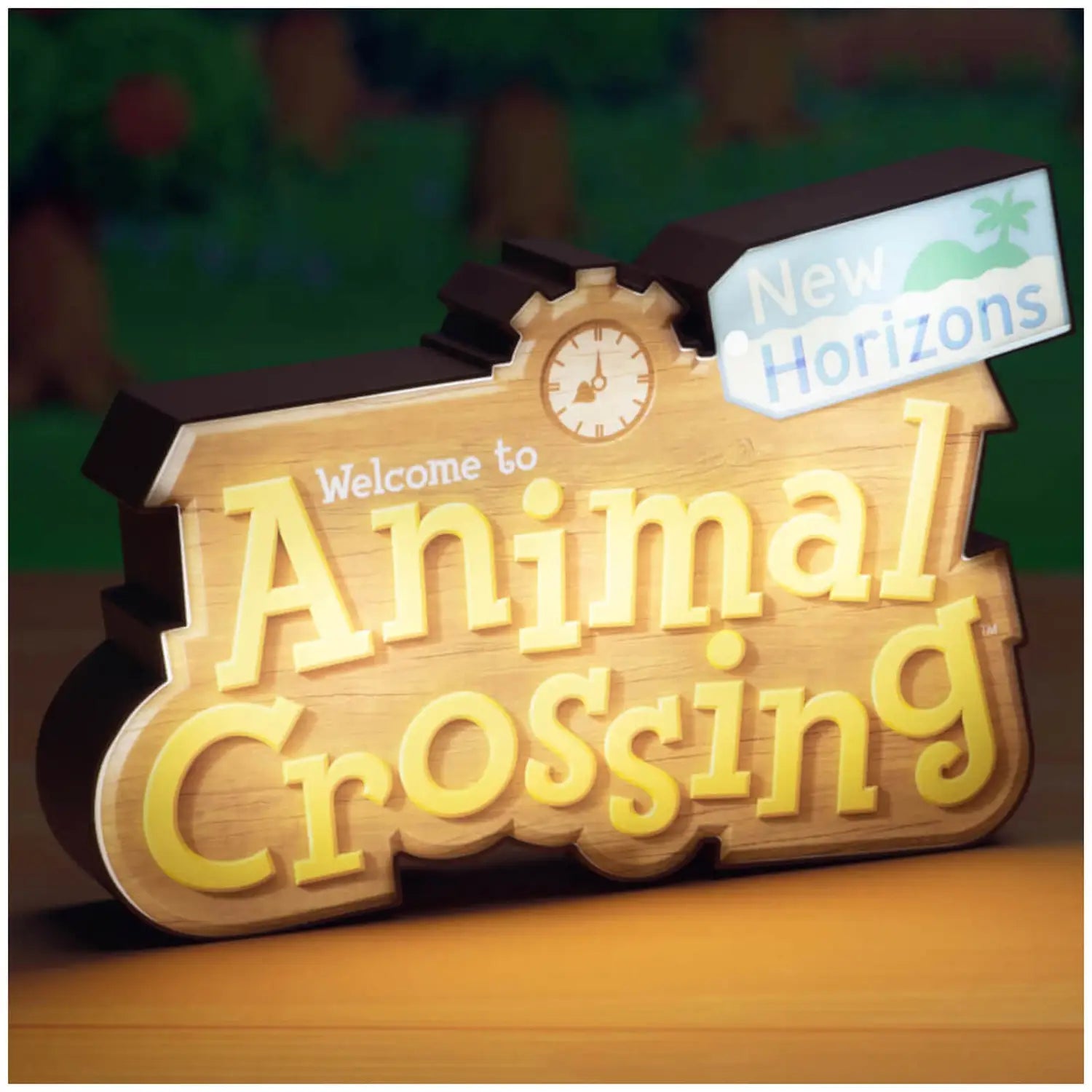 Illuminate your space with the delightful Paladone Animal Crossing Logo Light, featuring the recognizable emblem from the popular Nintendo game. This warm glow adds a cozy, inviting light to any room, making it ideal for Animal Crossing players and collectors. Bring the serene world of Animal Crossing to your home with this charming and calming logo light.