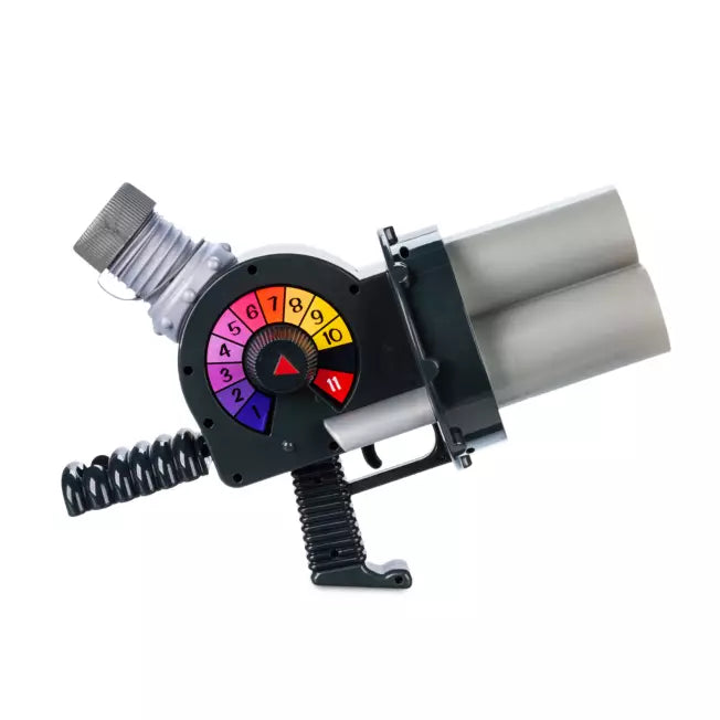 Disney Pixar Toy Story Zurg Water Blaster Woody Buzz Lightyear Water Pool Toy - A powerful blaster inspired by Toy Story, featuring Zurg. This water blaster shoots streams up to 5.8 meters and holds approximately 512ml of water. Rotate the barrel to choose between 1, 2, or 3 streams. The blaster measures approximately H30 x W38 x D15cm, while the packaging measures approximately H30 x W40 x D17cm. Made from plastic. Warning: Do not aim at eyes or face. Not suitable for children under 36 months due to small