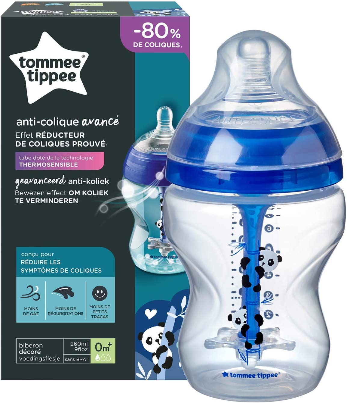 Tommee Tippee Advanced Anti-Colic Baby Bottle 260ml 0m +