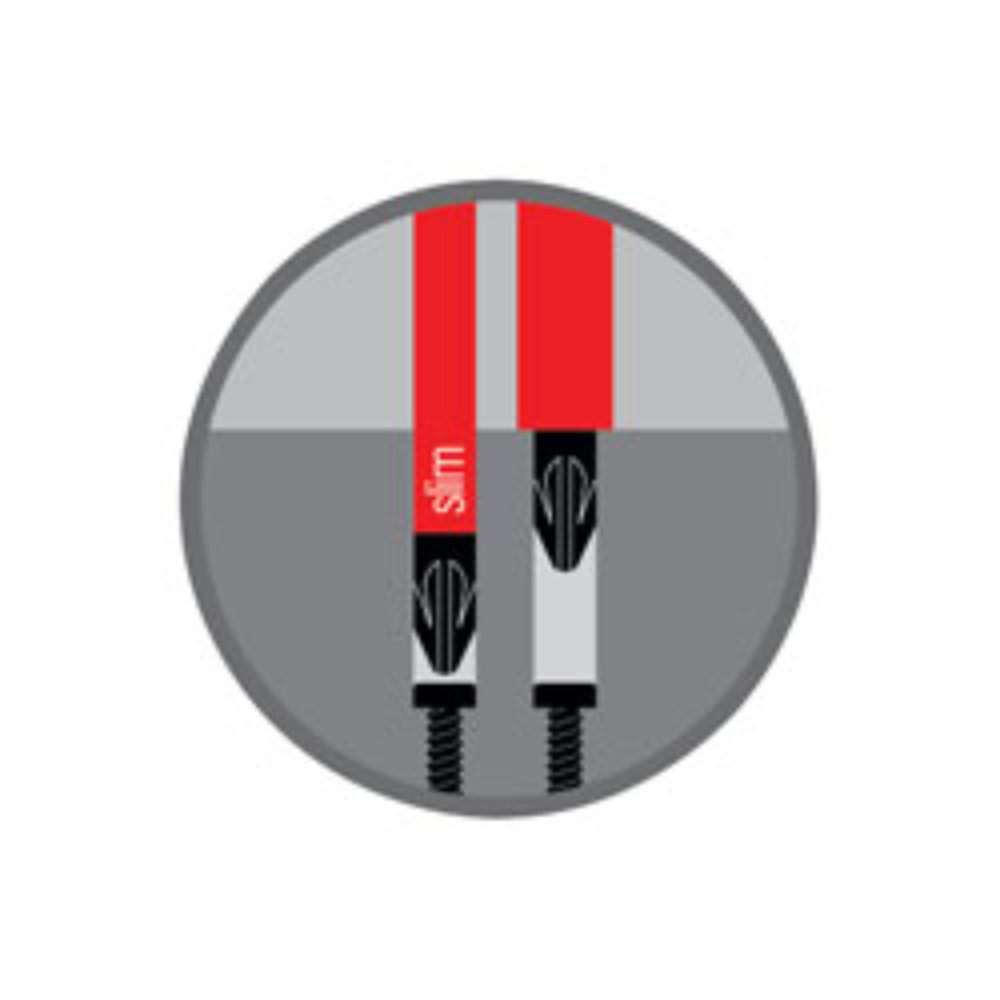 CK DextroVDE Slim Screwdriver SL5.5 x 125mm - VDE approved, slim shafted insulated screwdriver with 5.5mm slotted blade width and 1mm blade thickness. Allows access to recessed screws and fixings. German manufactured for quality and performance. Ergonomic handles designed for electricians. Chrome vanadium steel blades for strength and durability. VDE & GS approved. CK Tools type T49244-055.