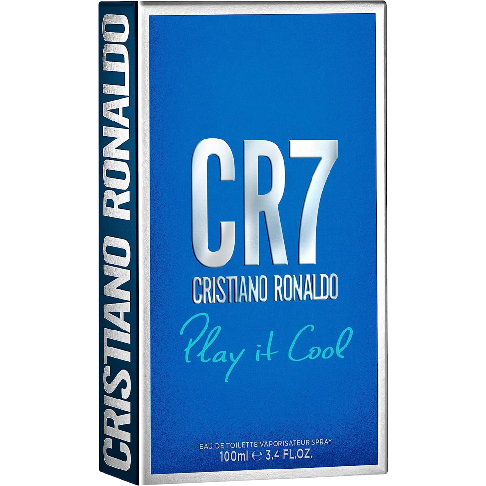 CR7 Cristiano Ronaldo Play It Cool Eau De Toilette: A light, fresh, and utterly unique fragrance for men. Delicate and sophisticated, this aromatic scent combines herbal and citrus notes, capturing the essence of an active and energetic man. Perfect for everyday wear.