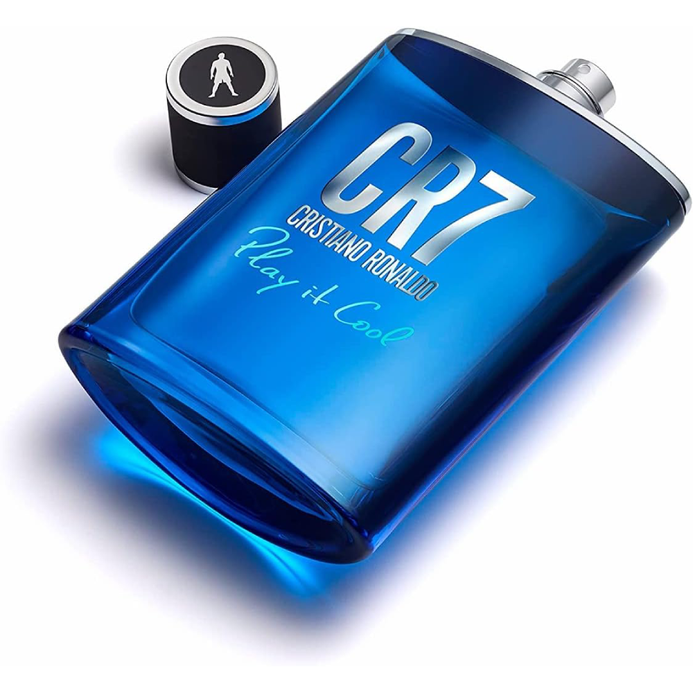 CR7 Cristiano Ronaldo Play It Cool Eau De Toilette: A light, fresh, and utterly unique fragrance for men. Delicate and sophisticated, this aromatic scent with herbal and citrus notes is perfect for the active, energetic man. Ideal for everyday wear.