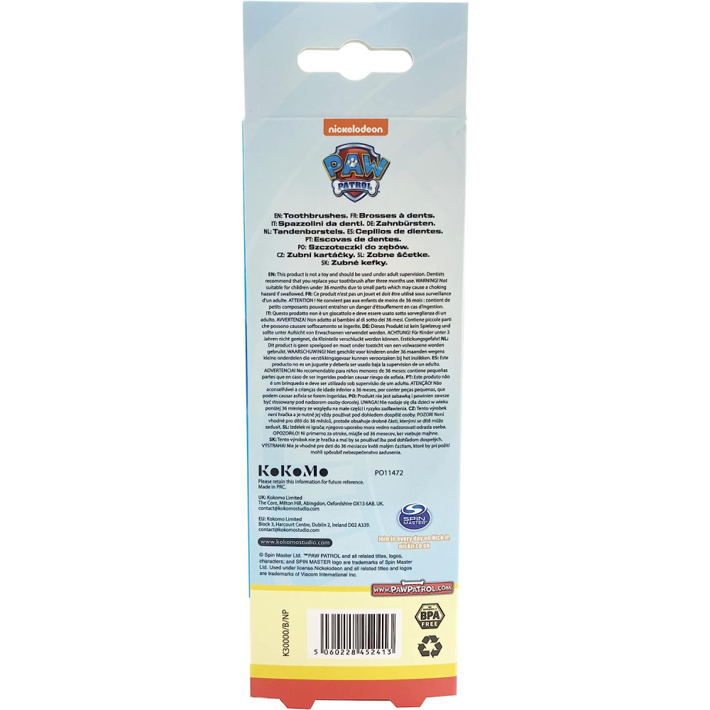 Paw Patrol Toothbrush (Pack of 2)