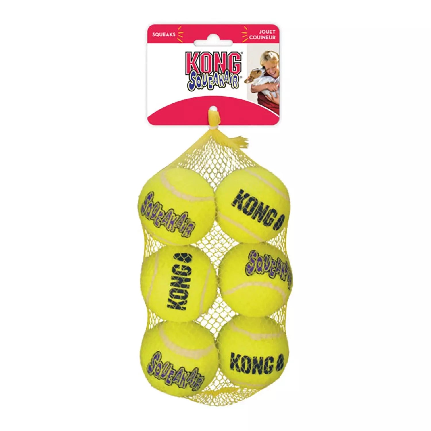 Kong SqueakAir Balls Dog Toy 6 Pack, Medium
