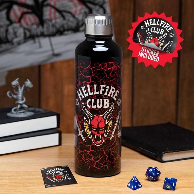 Stranger Things Hellfire Club Metal Water Bottle