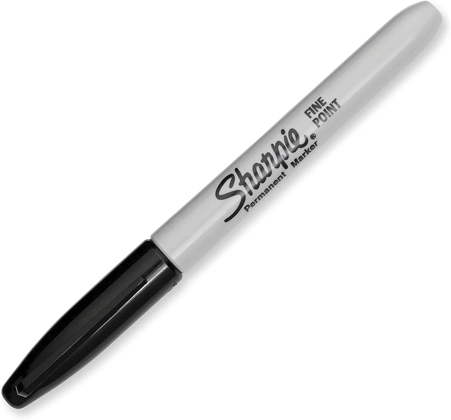 Sharpie Fine Point Bullet Permanent Marker Pens Black 5 Pack