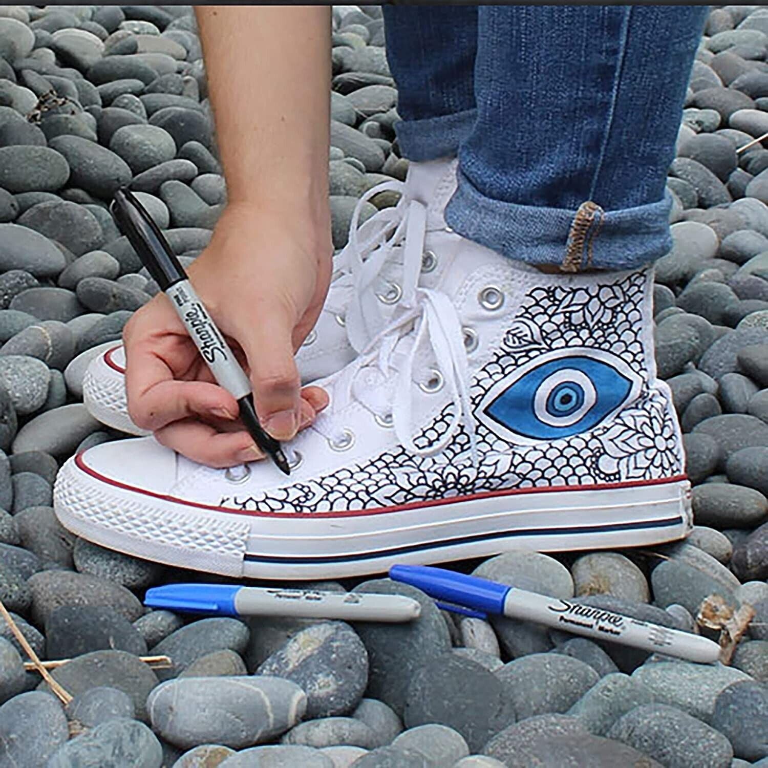 Sharpie Fine Point Bullet Permanent Marker Pens Black 5 Pack