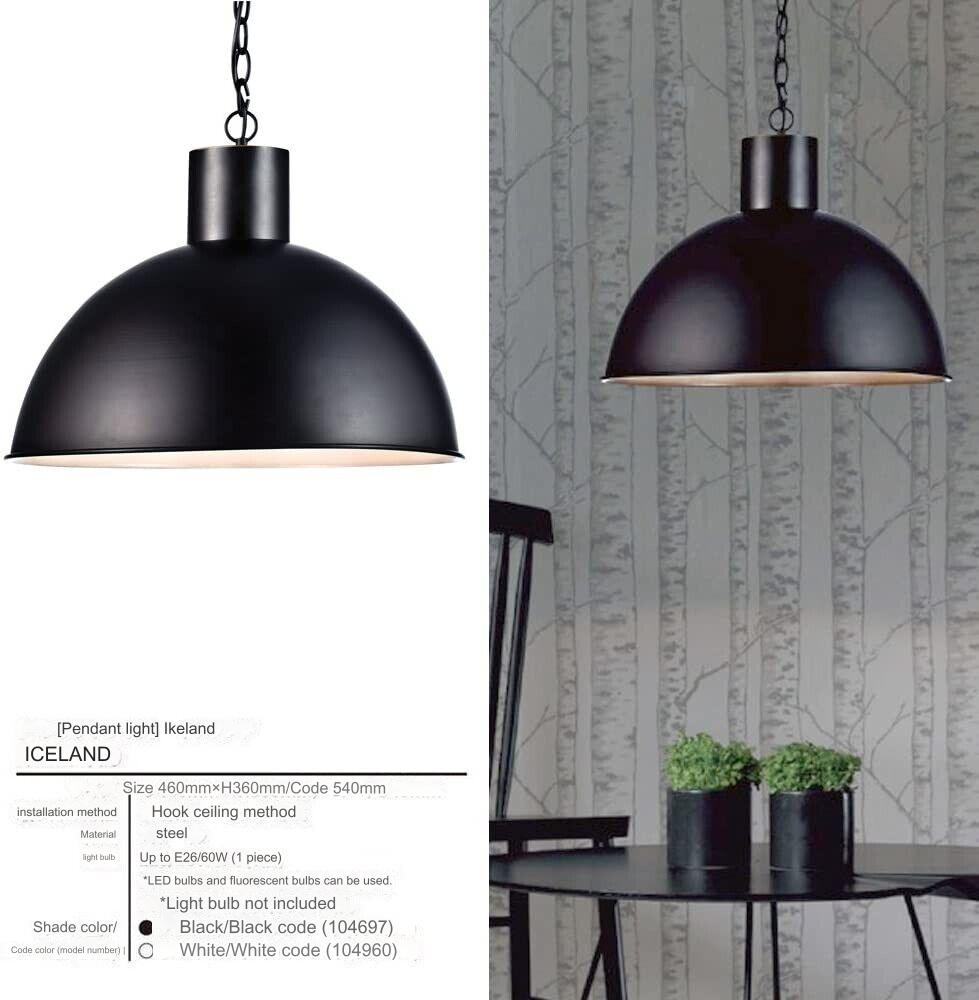 Markslojd Ekelund Pendant Light Black Ceiling Light Shade Industrial Room Style