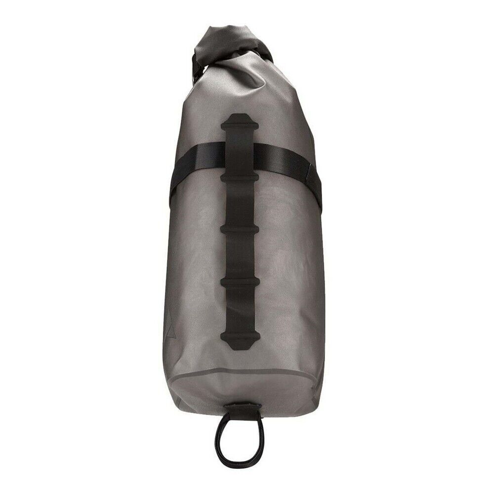 Altura Anywhere Cycling Dry Bag Smoke - 1 Litre: A versatile waterproof dry bag for your bike, featuring a roll-top closure, welded seam construction, and compatibility with Vortex Grip Straps. Translucent smoke grey fabric adds style and functionality.