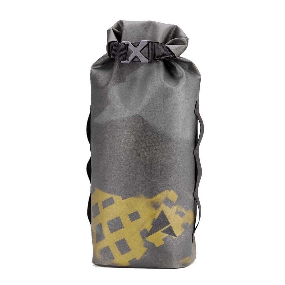 Altura Anywhere Cycling Dry Bag Smoke - 1 Litre: A versatile waterproof dry bag for your bike, featuring a roll-top closure, welded seam construction, and compatibility with Vortex Grip Straps. Translucent smoke grey fabric adds style and functionality.