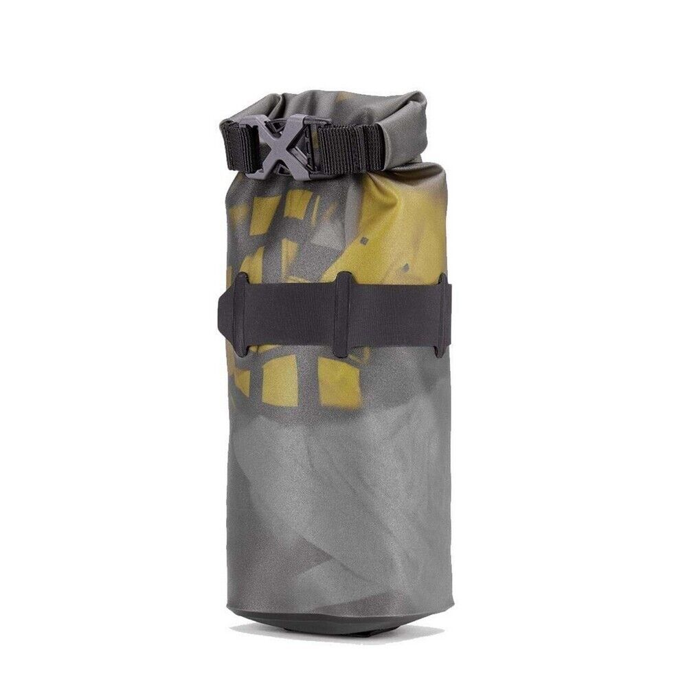 Altura Anywhere Cycling Dry Bag Smoke - 1 Litre: A versatile waterproof dry bag for your bike, featuring a roll-top closure, welded seam construction, and compatibility with Vortex Grip Straps. Its translucent smoke grey fabric adds style and functionality to your cycling adventures.