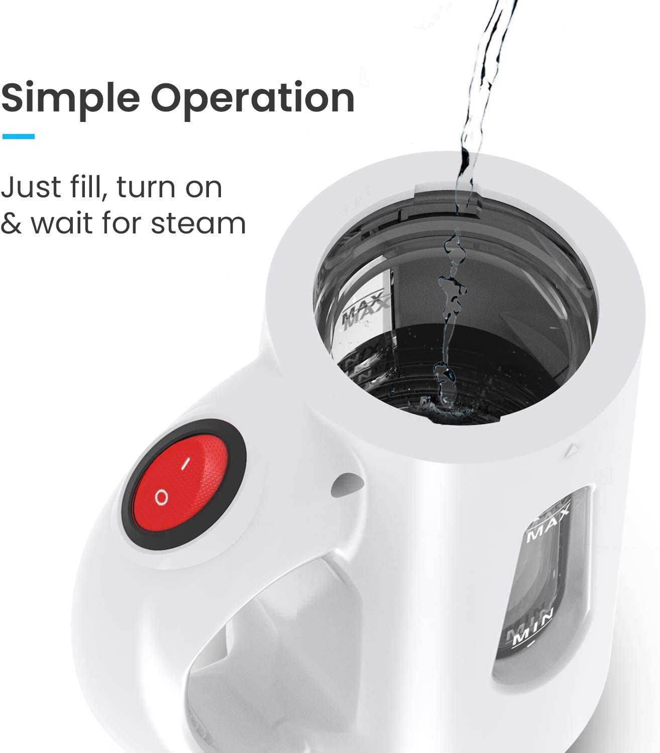 Pro Breeze Garment Steamer 850 Watt. Compact and Portable Handheld Fabric Steamer