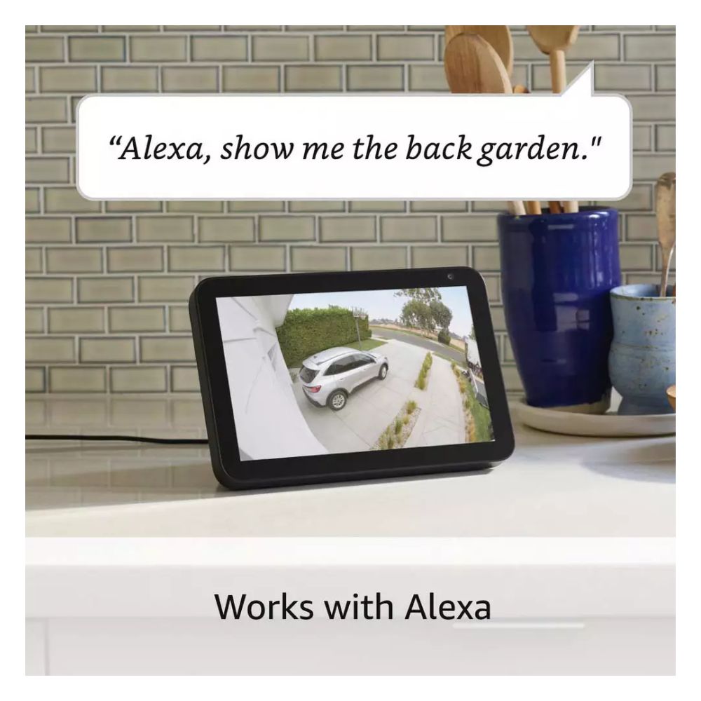 Ring Floodlight Wired Plus Cam Security Camera- White