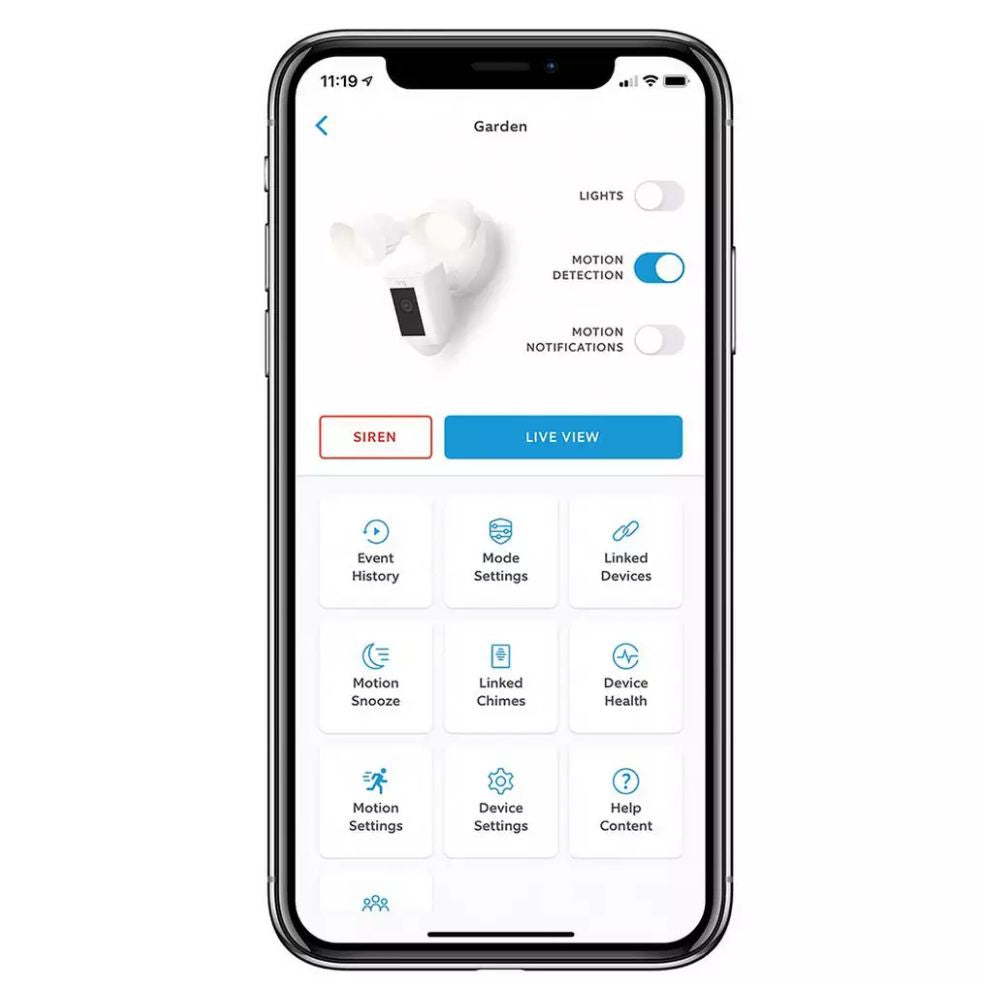 Ring Floodlight Wired Plus Cam Security Camera - Black