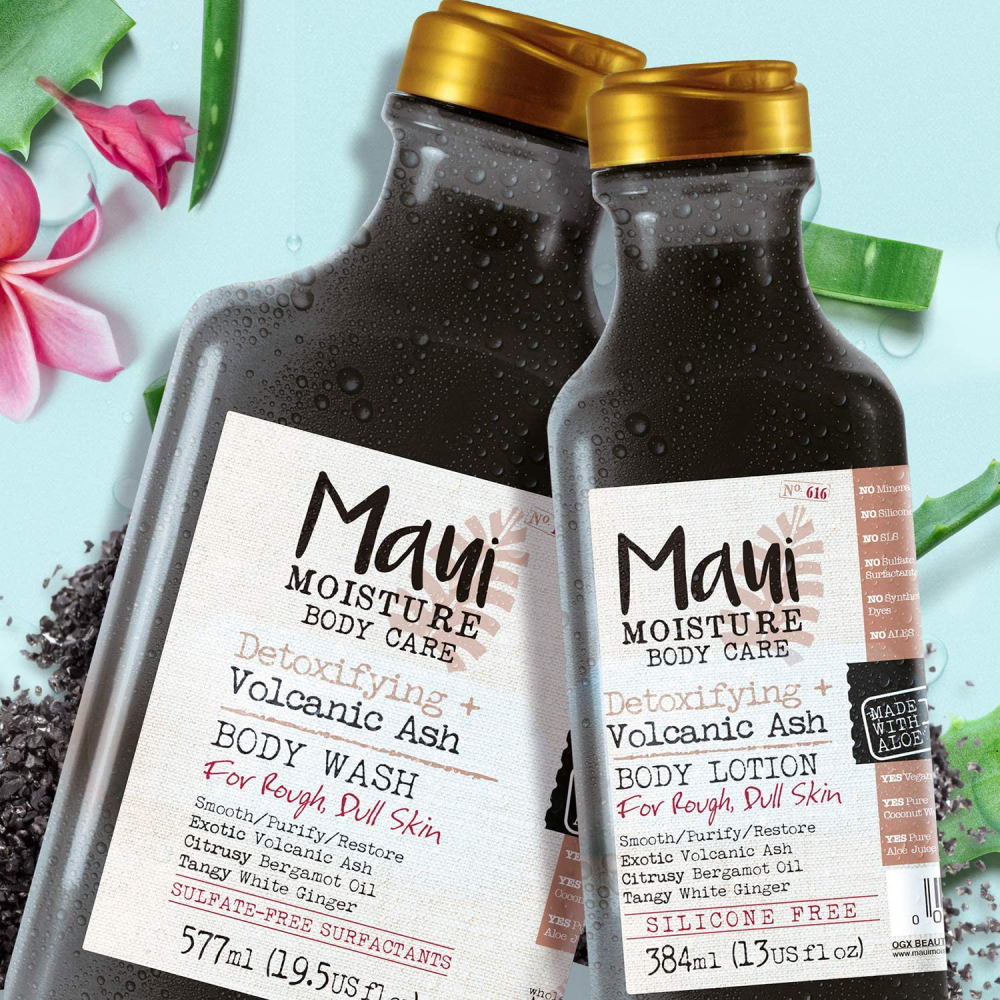 Maui Moisture Vegan Volcanic Ash and Aloe Vera Body Wash, 577 ml