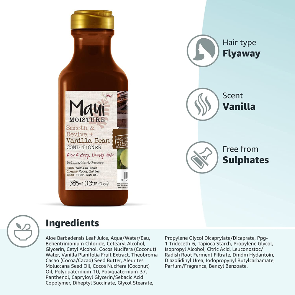 Maui Moisture Anti-Frizz Vegan Vanilla Aloe Vera Conditioner 385 ml