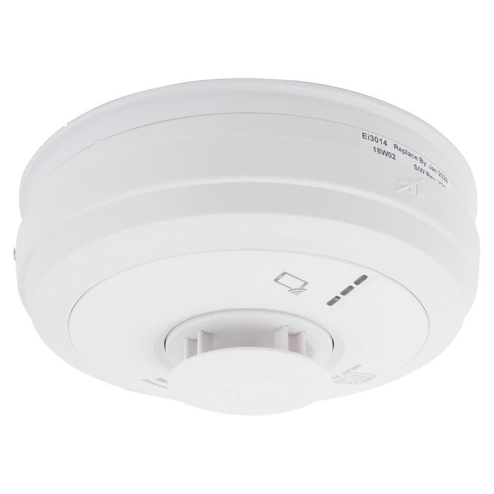 Aico EI3014 Mains Heat Alarm - High performance thermistor sensor for fire protection. Faster alarm response at 58°C trigger temperature. Ideal for detecting heat build-up from large, flaming fires. Interlinked via Wireless or Hardwired. Compliant with BS 5446-2: 2003. Mains-Powered with Battery Backup. 10-Year Sealed Tamperproof Lithium Integrated Battery. 85dBA Alarm at 3m. Test/Hush Button. Built-In AudioLINK Data-Extraction Technology. Easi-Fit Base.