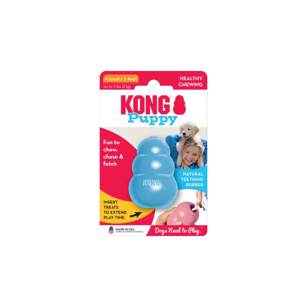 Kong Puppy Chew Blue Treat Toy, Small