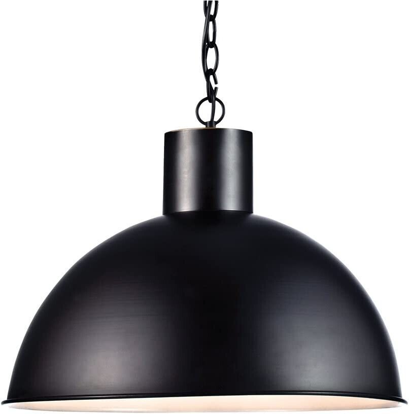 Markslojd Ekelund Pendant Light Black Ceiling Light Shade Industrial Room Style