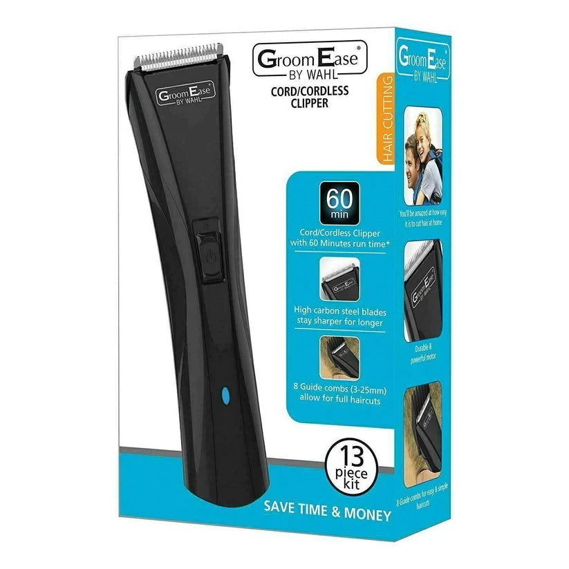 WAHL 9698-417 Mens Rechargeable Hair Clipper Kit Cord/Cordless Trimmer Set