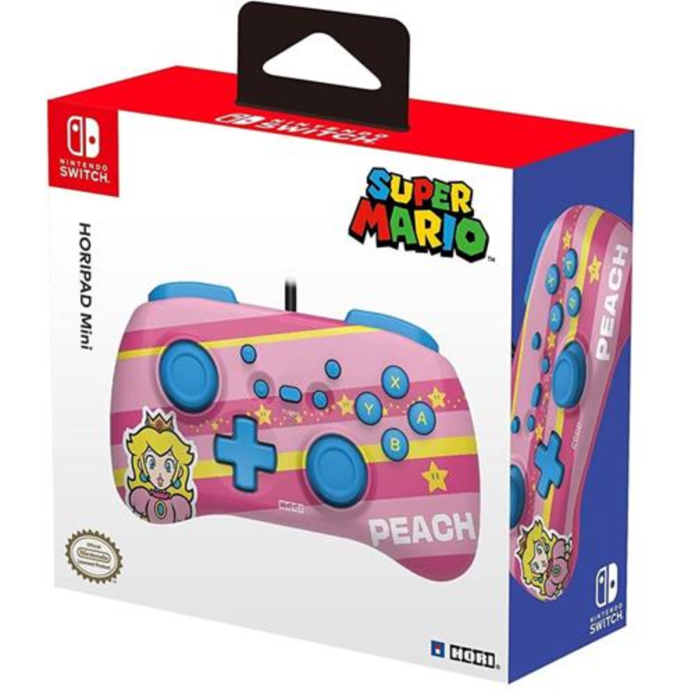 HORIPAD Mini Wired Controller Pad for Kids Peach Nintendo